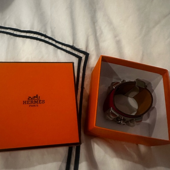 Hermes red CDC bracelet size small - Picture 3 of 4